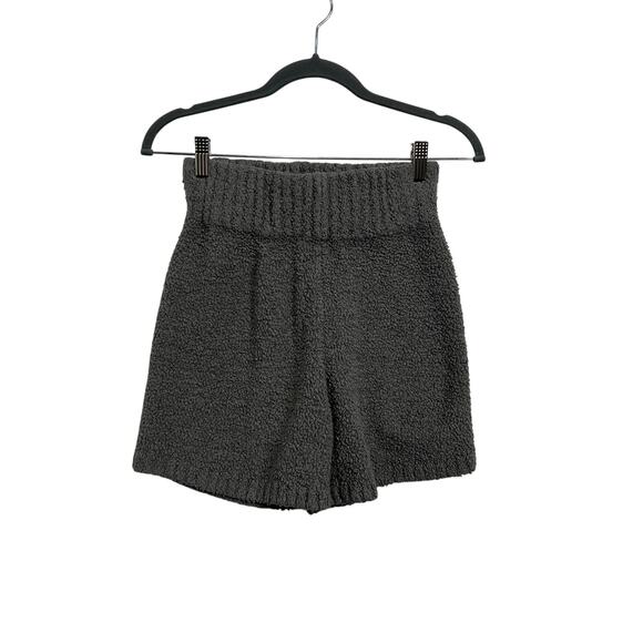 SKIMS Gray High Waisted Fuzzy Shorts Women's Size Small/Medium - Picture 1 of 5